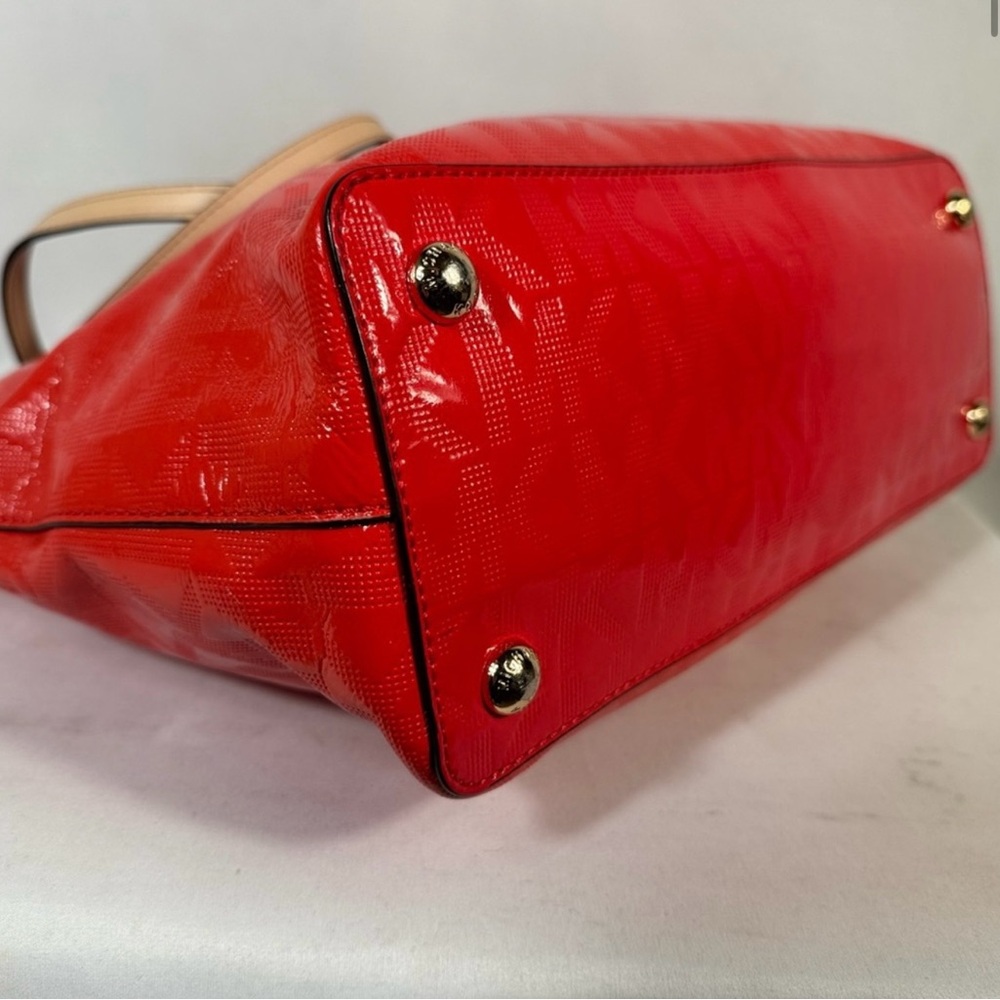 Michael Kors Patent Leather Red Tote Bag - Picture 5 of 11